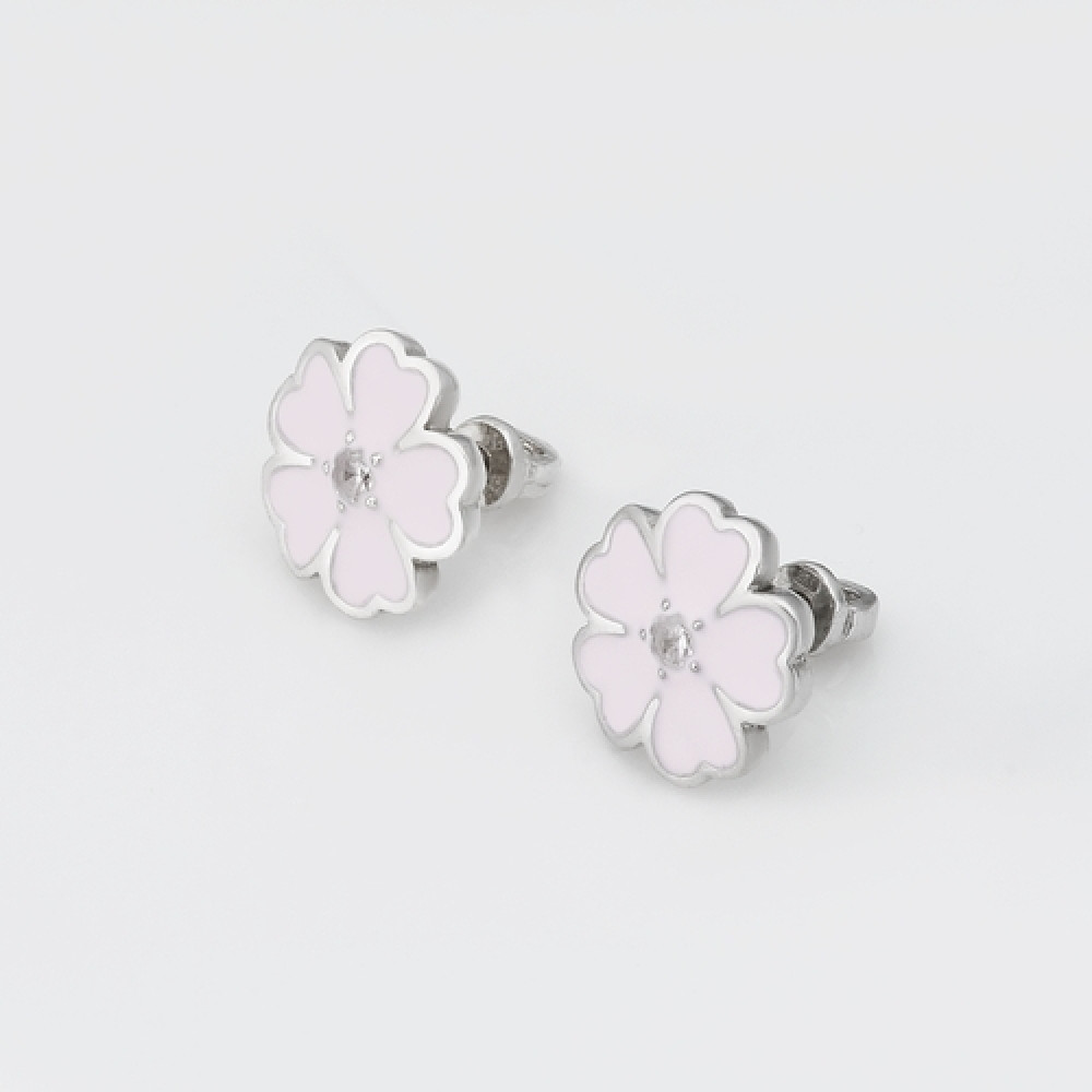 Срібні сережки-гвоздики Квітка (4773) - 1