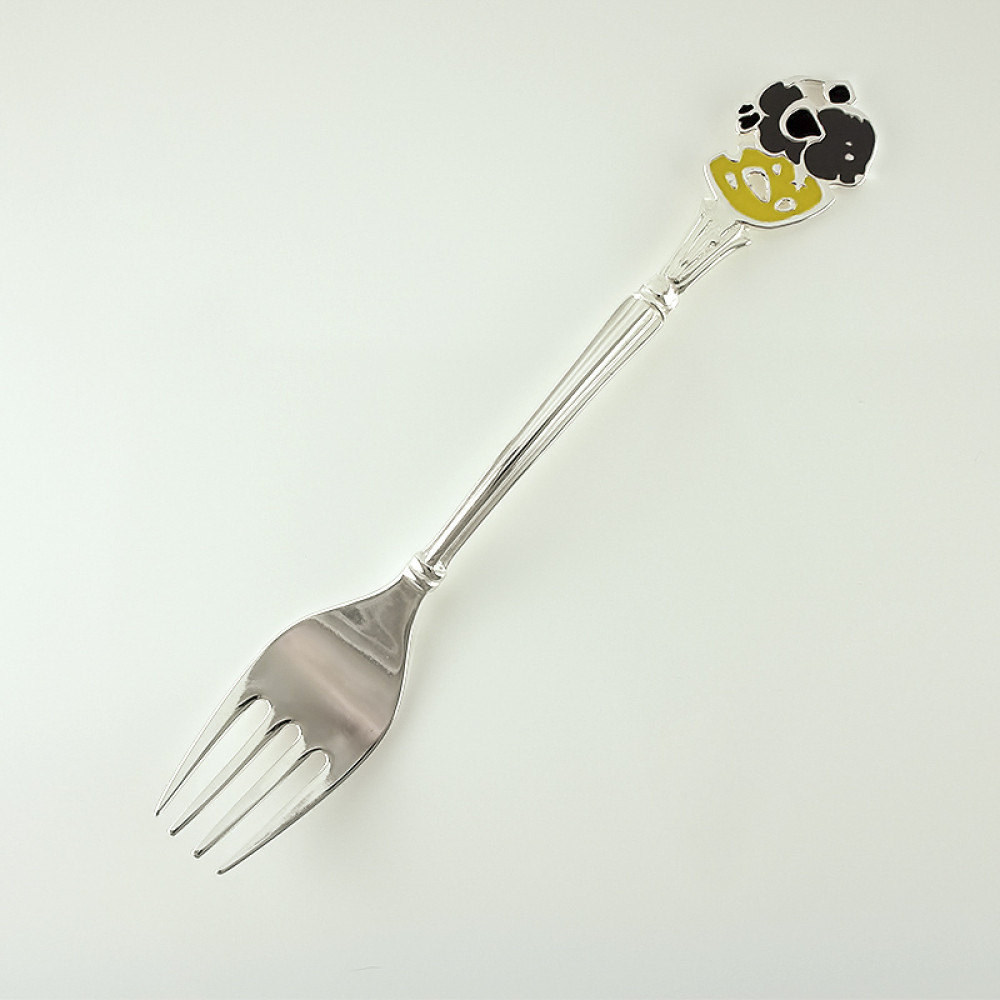 Срібна виделка Мишка з сиром 9804 - 1