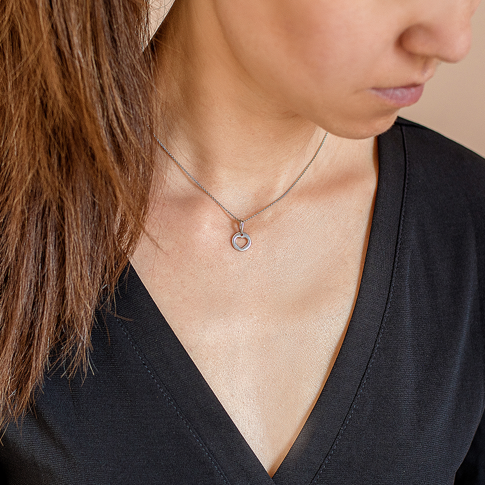 Срібний кулон Серце (7290) - 2