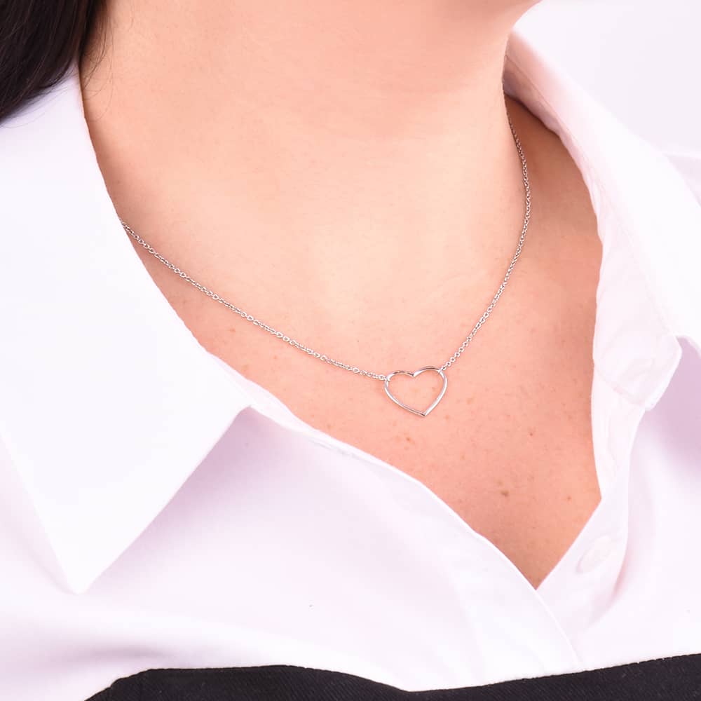 Срібне кольє Серце (1088) - 1