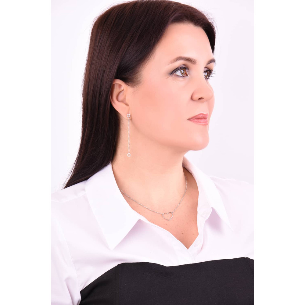 Срібне кольє Серце (1088) - 2