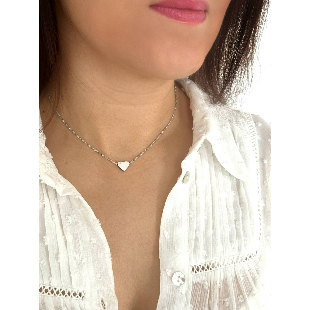 Срібне кольє Серце (1090) - 3