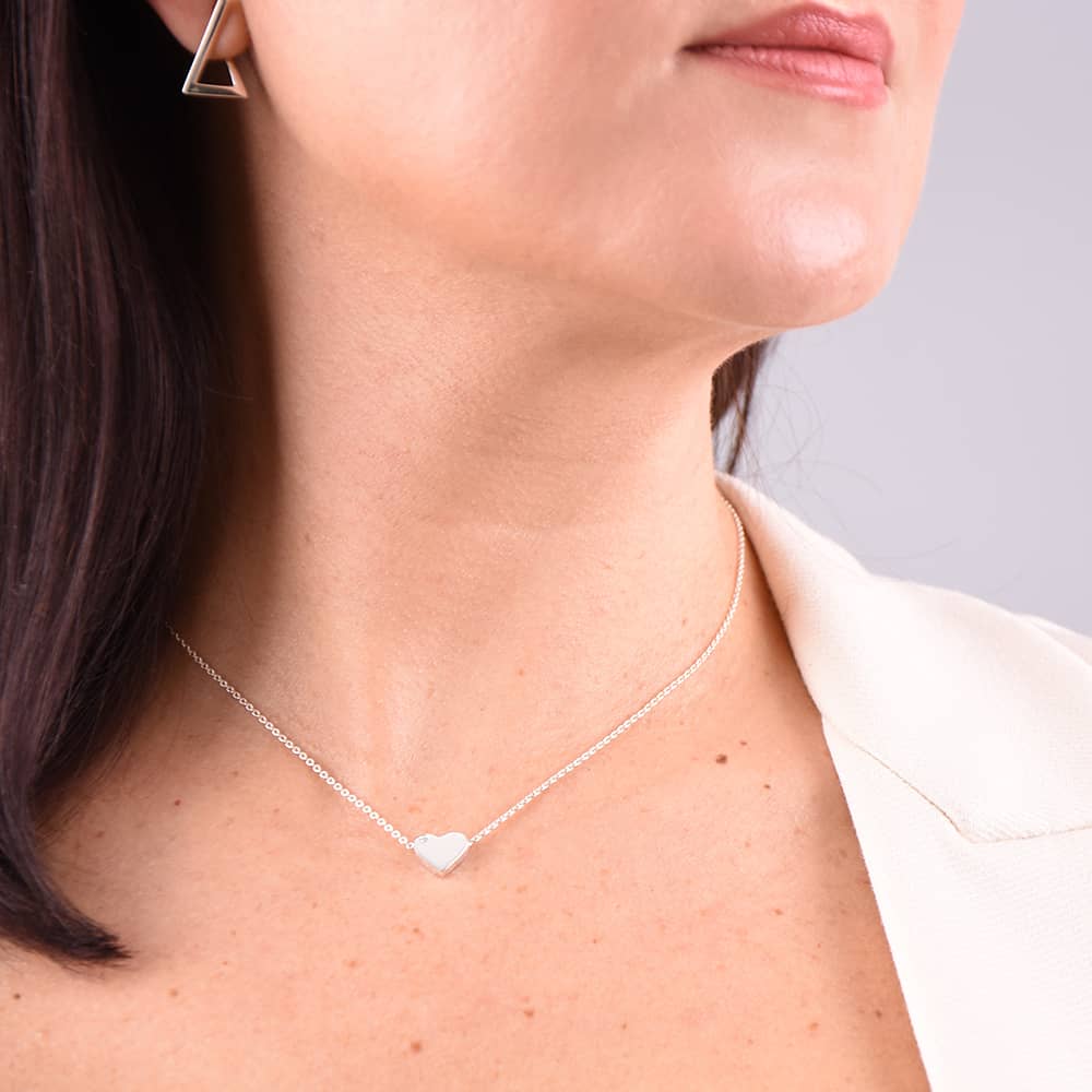 Срібне кольє Серце (1090) - 5