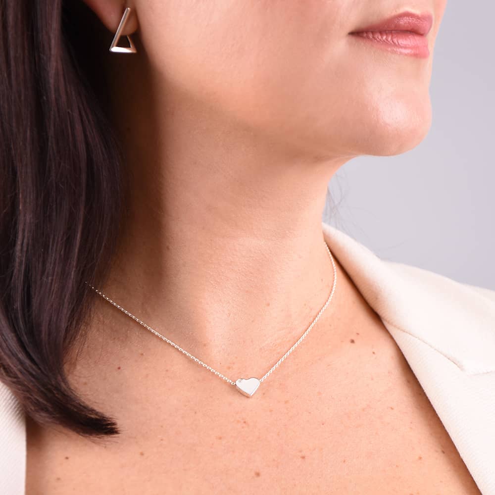 Срібне кольє Серце (1090) - 6