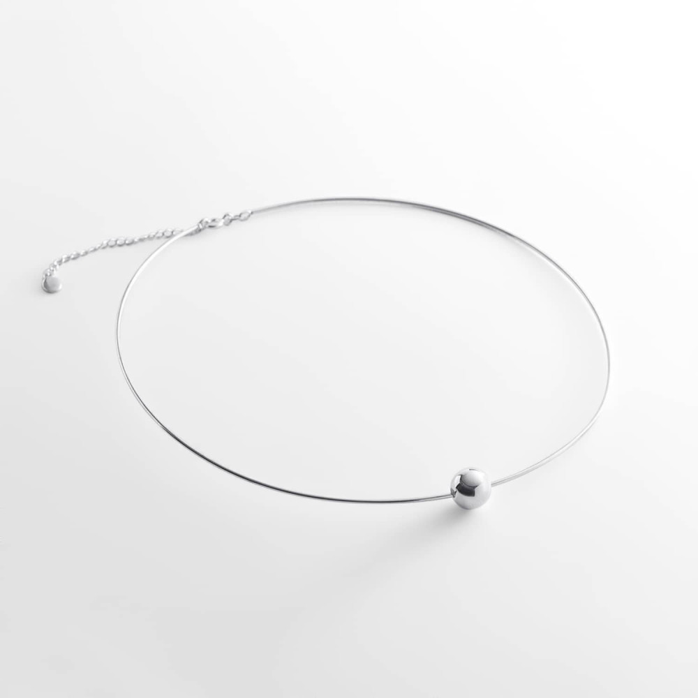 Срібне кольє  з кулькою (1099) - 8