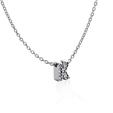 Серебряное колье с буквой К (1103-К)