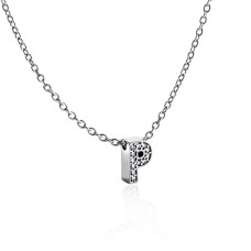 Серебряное колье с буквой Р (1103-Р)