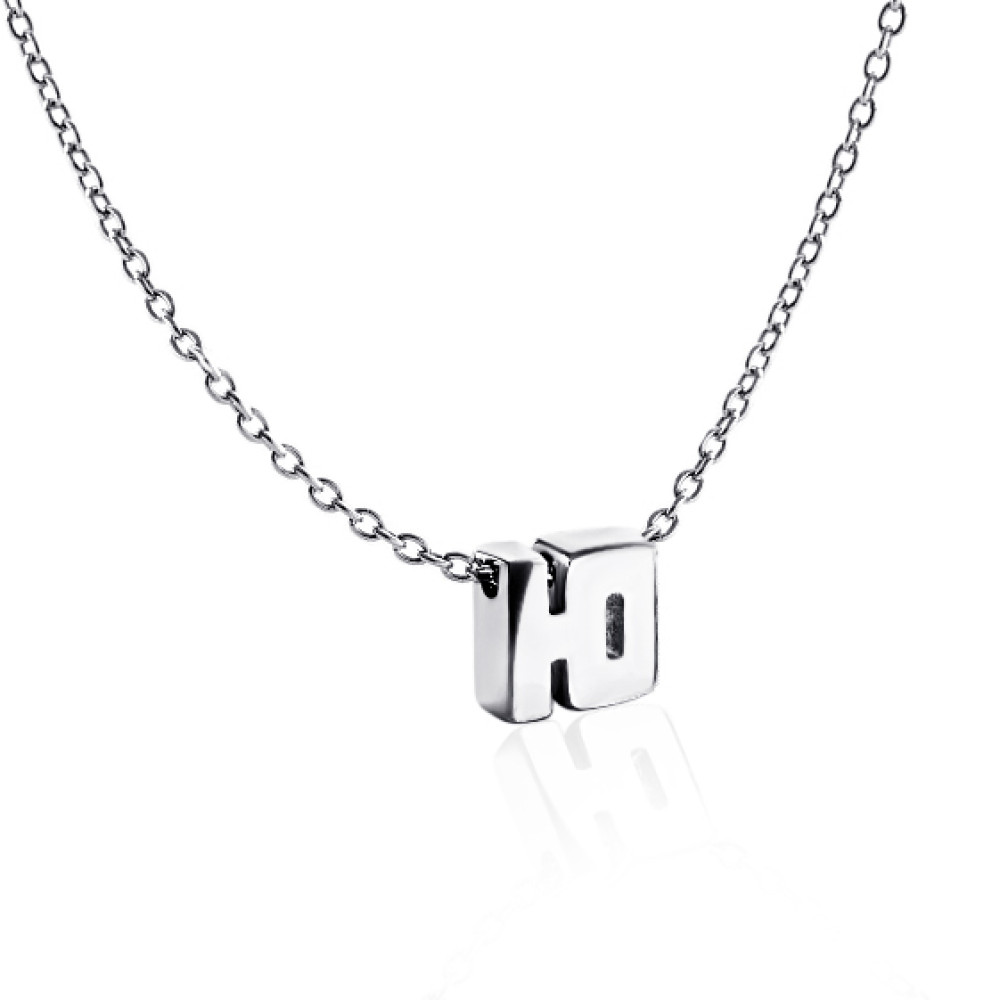 Срібне кольє з літерою Ю (1105-Ю) - 1