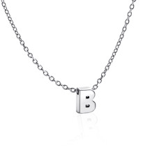 Серебряное колье с буквой В (1105-В)