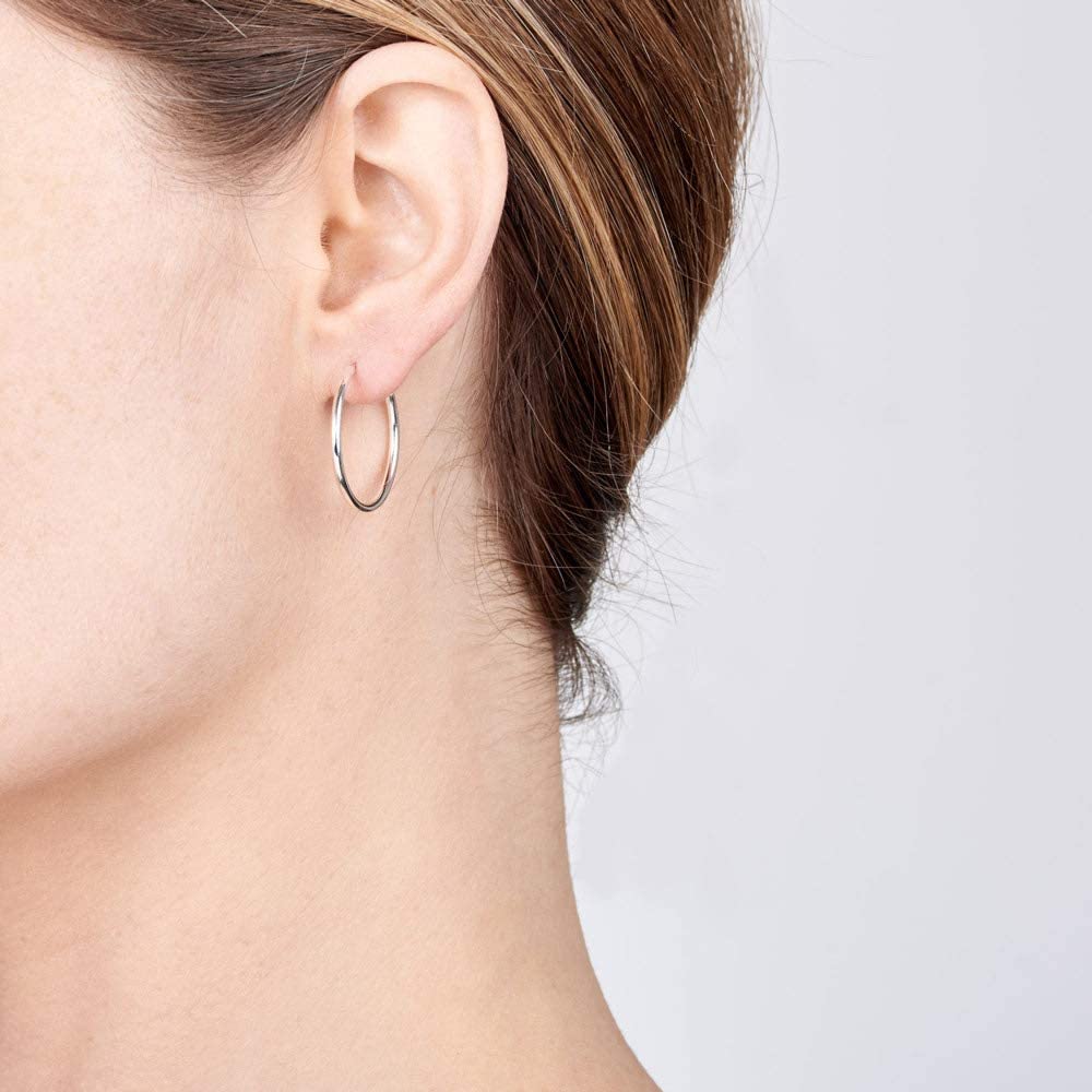 Срібні сережки конго 20 мм (4737) - 2