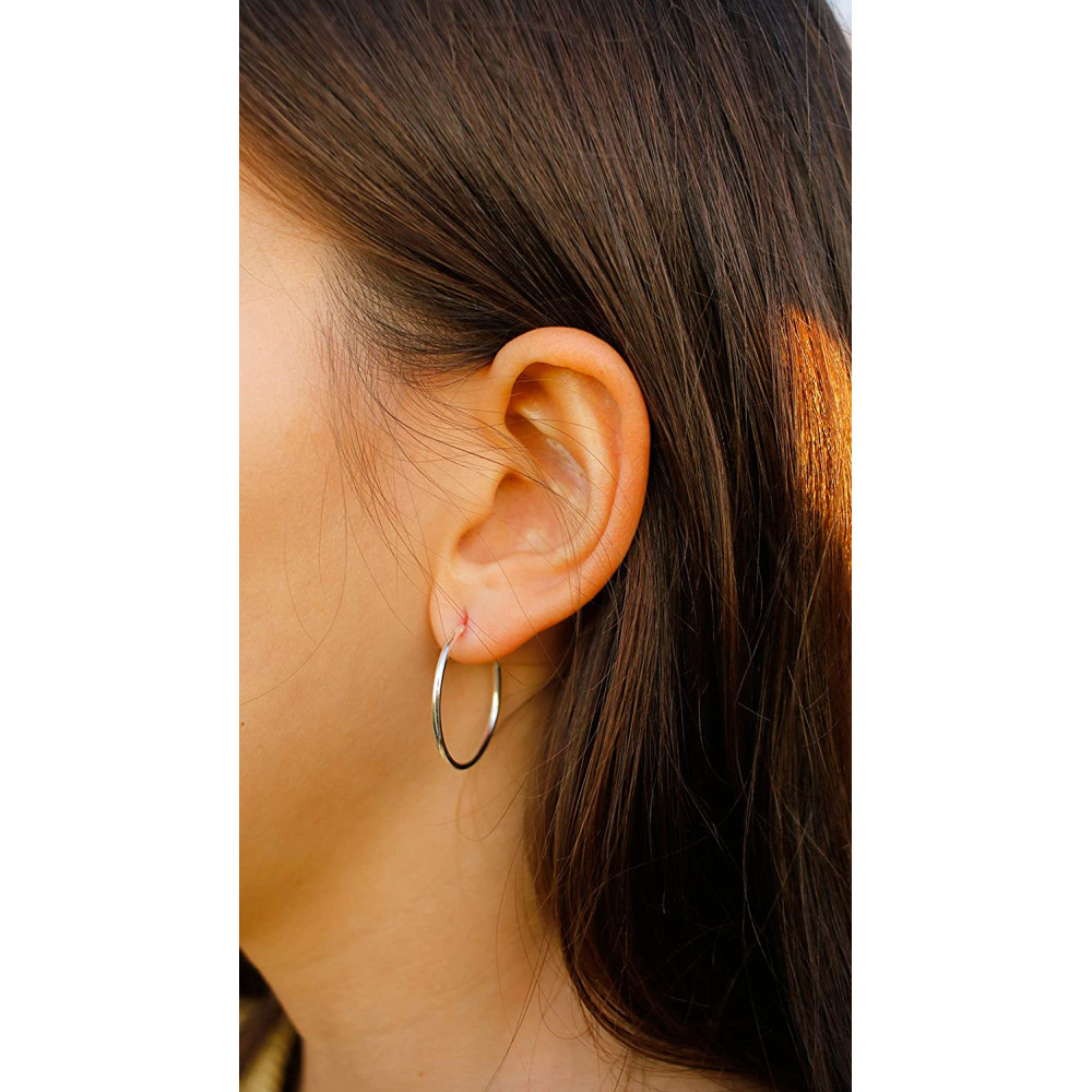 Срібні сережки конго 20 мм (4737) - 4