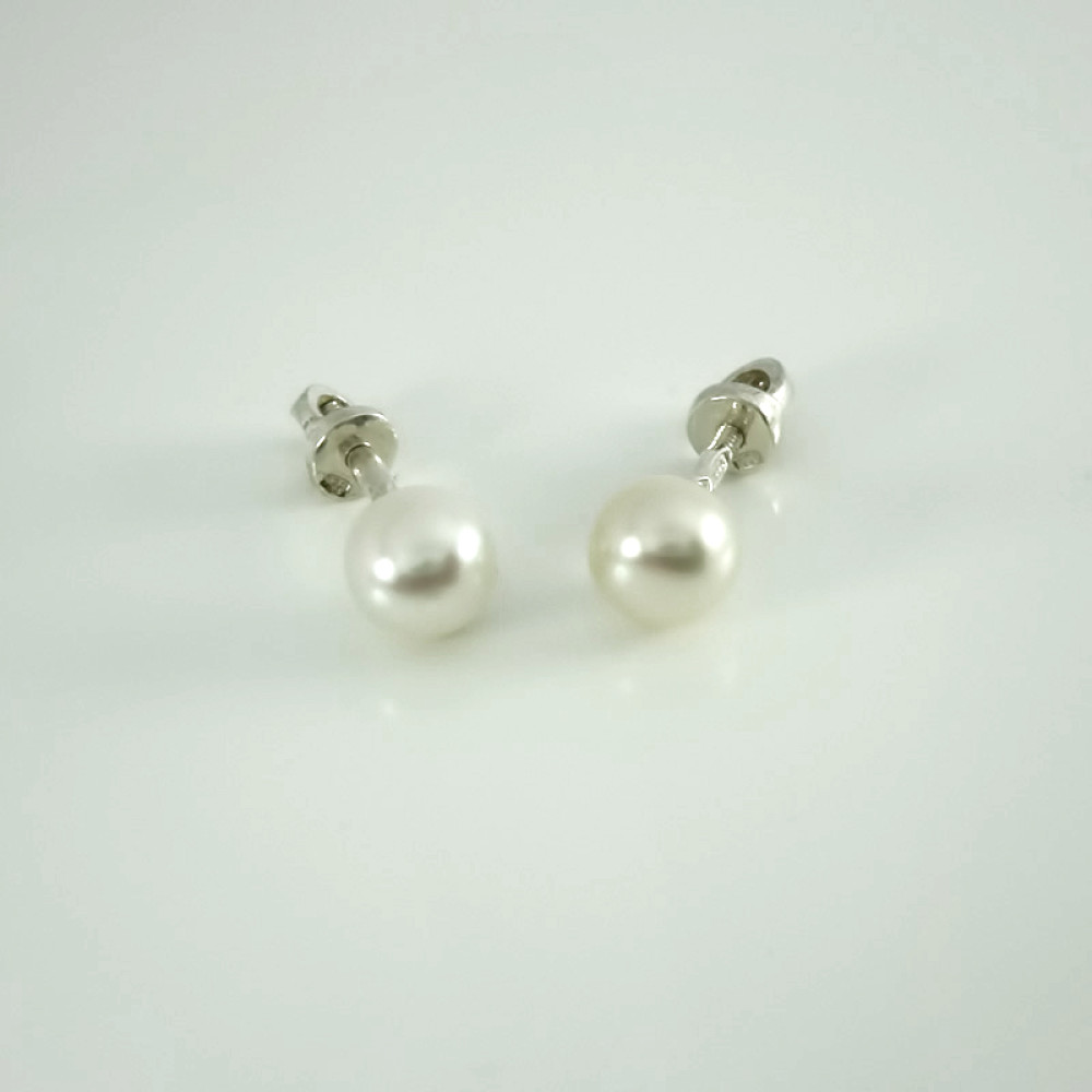 Срібні сережки-гвоздики (4641) - 1