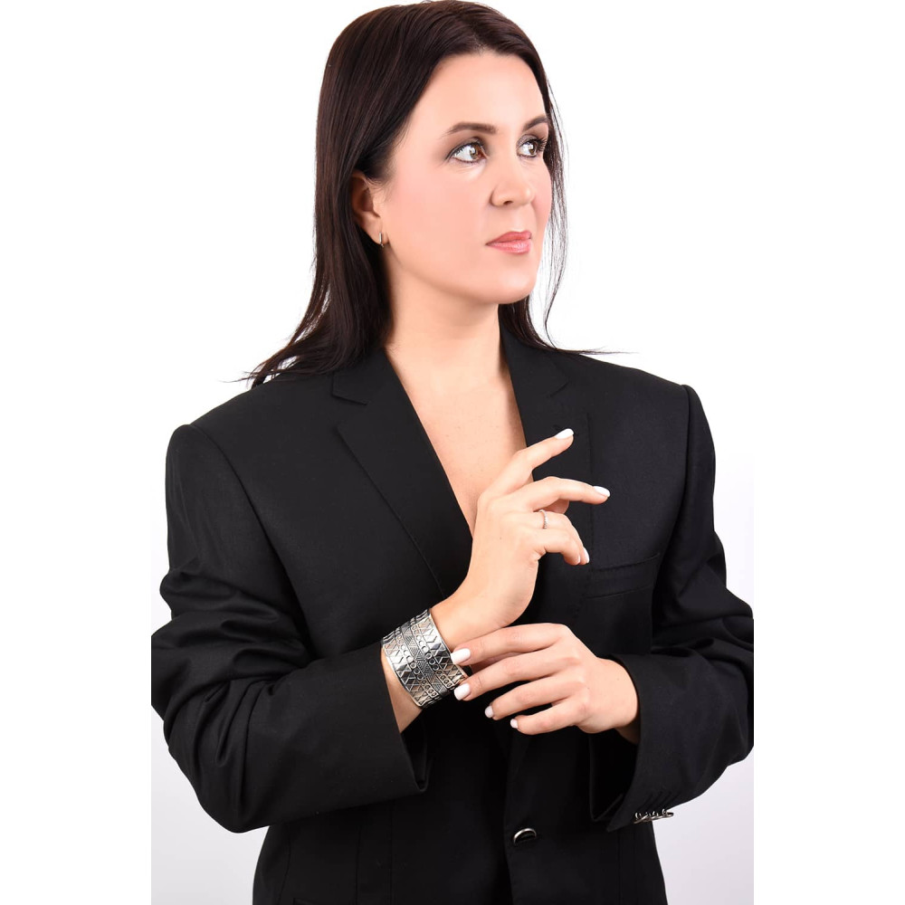 Срібний браслет з орнаментом (2051) - 2