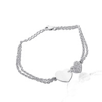 Срібний браслет Два серця (2068) Рекомендації для вас