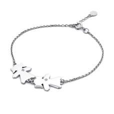 Срібний браслет дві дівчинки (2083)