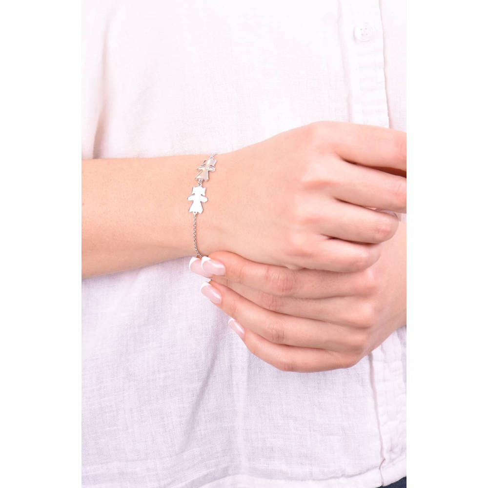 Срібний браслет дві дівчинки (2083) - 3