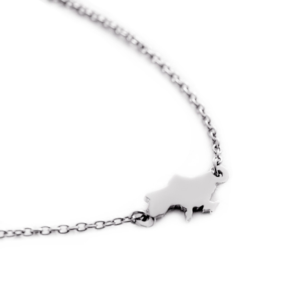 Срібний браслет Мапа України (2092) - 5