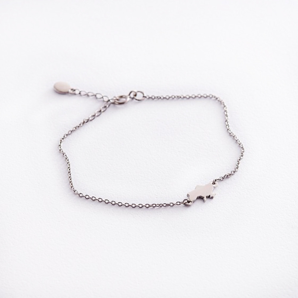 Срібний браслет Мапа України (2092) - 6