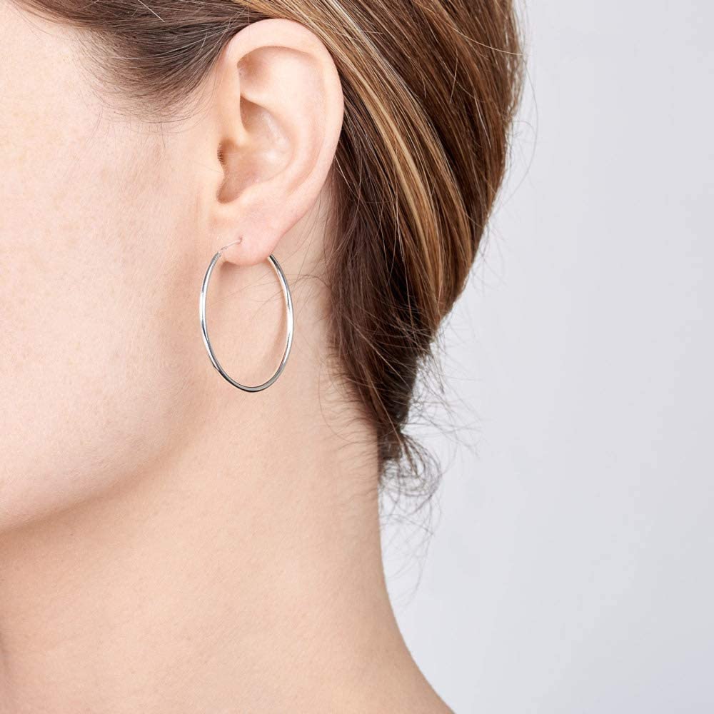 Срібні сережки конго 30 мм (4739) - 2