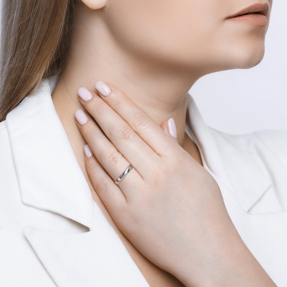 Срібна каблучка Обручка (3725) - 3