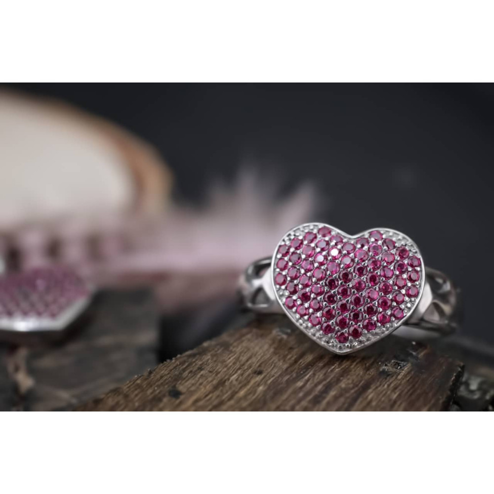 Срібна каблучка Серце (3748) - 1