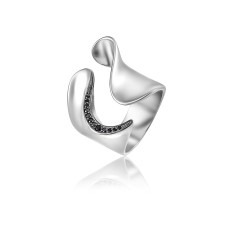 Серебряное безразмерное кольцо (3806)