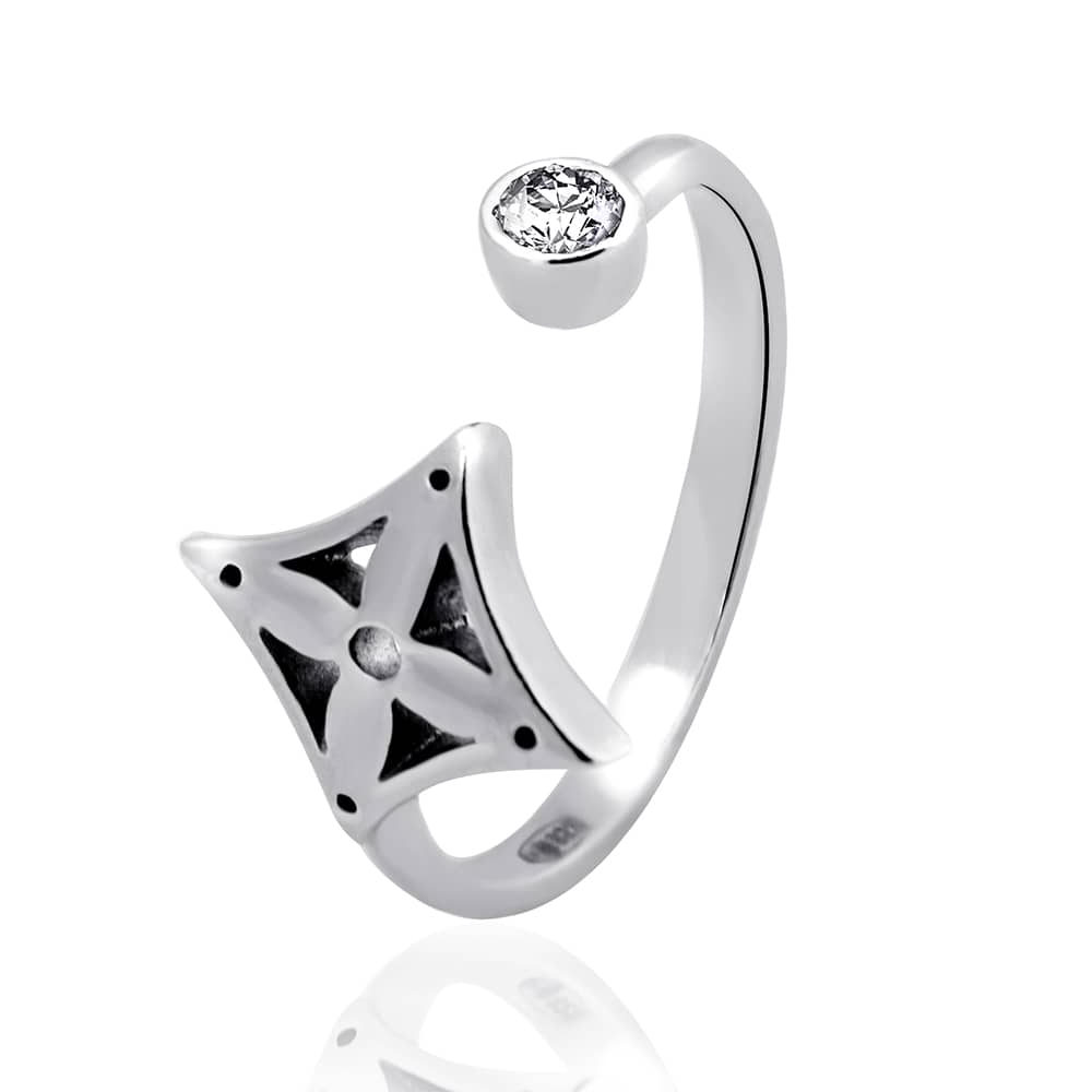 Срібна каблучка на фалангу (3819) - 1