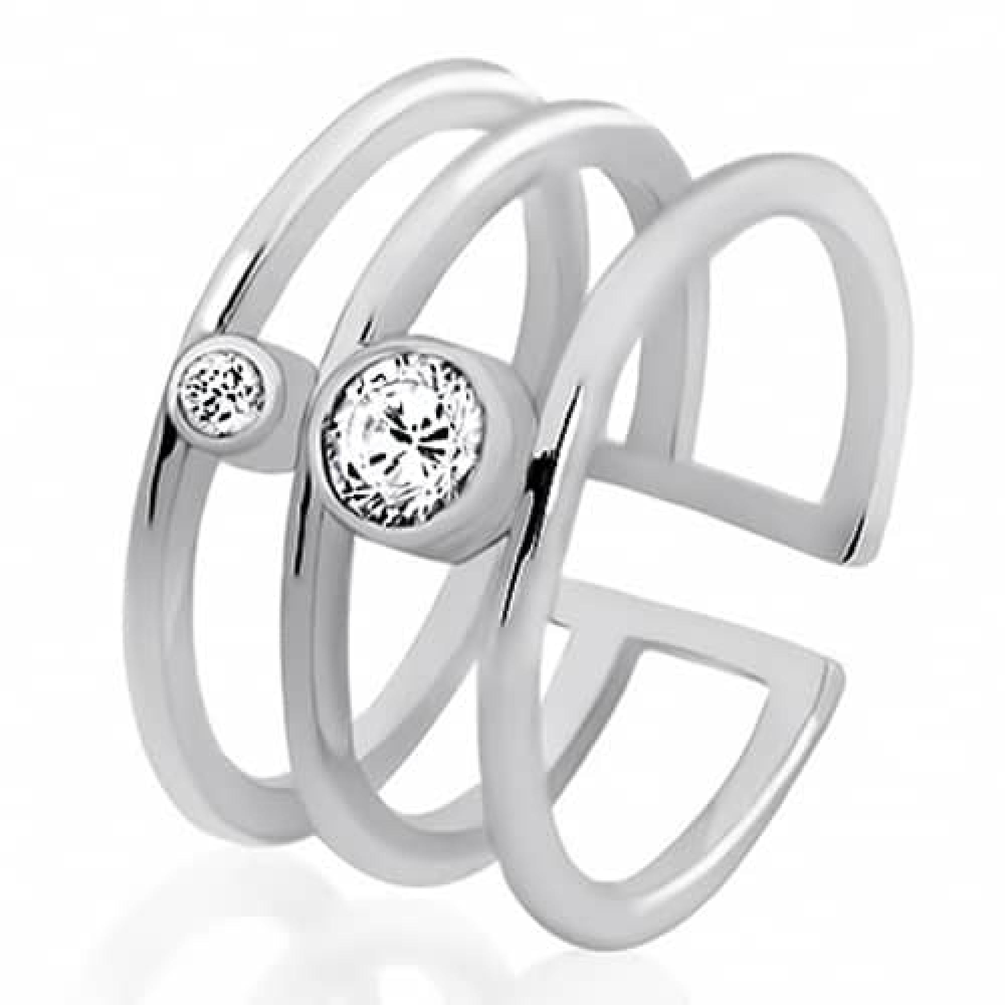 Серебряное безразмерное кольцо (3820)