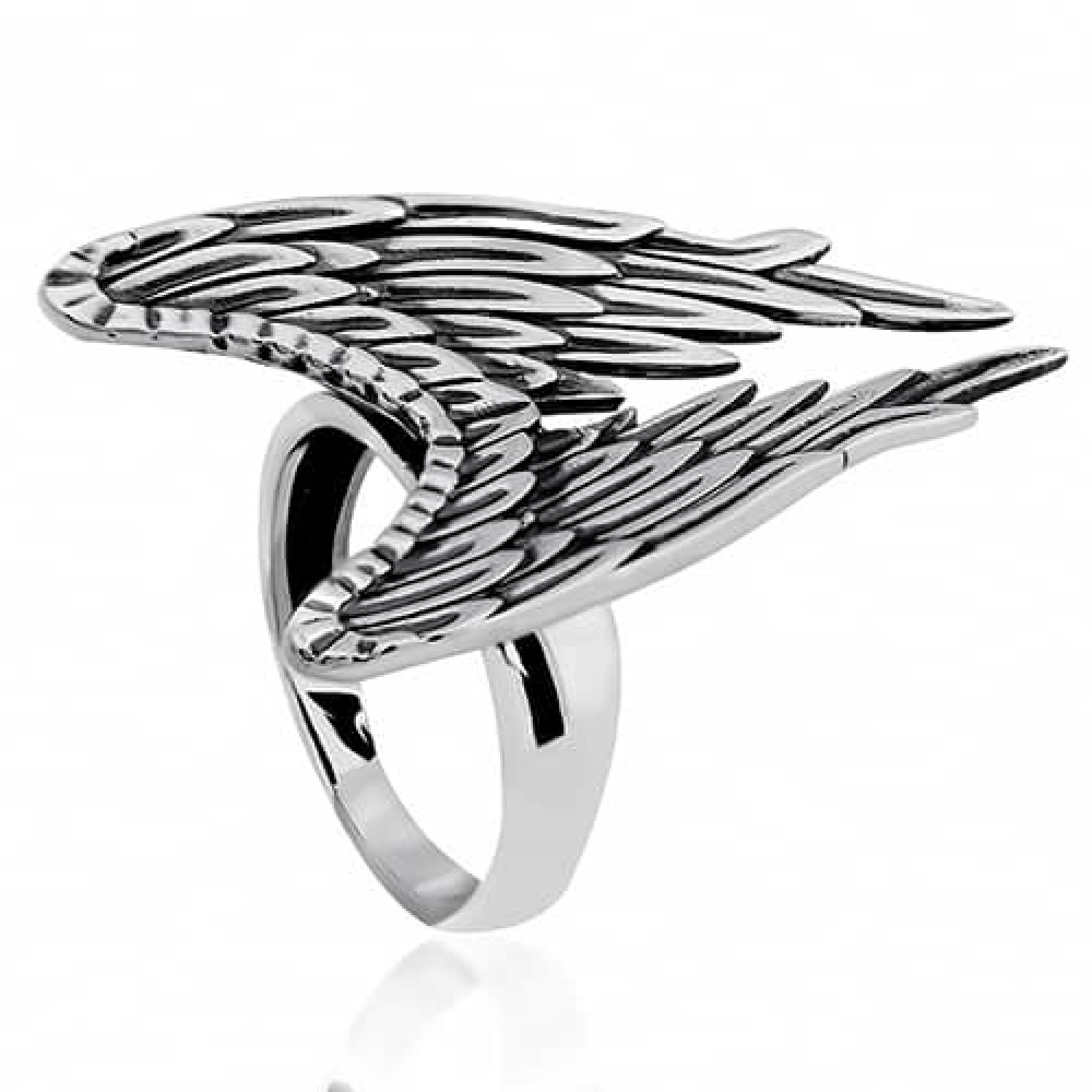 Серебряное кольцо Крылья (3836)