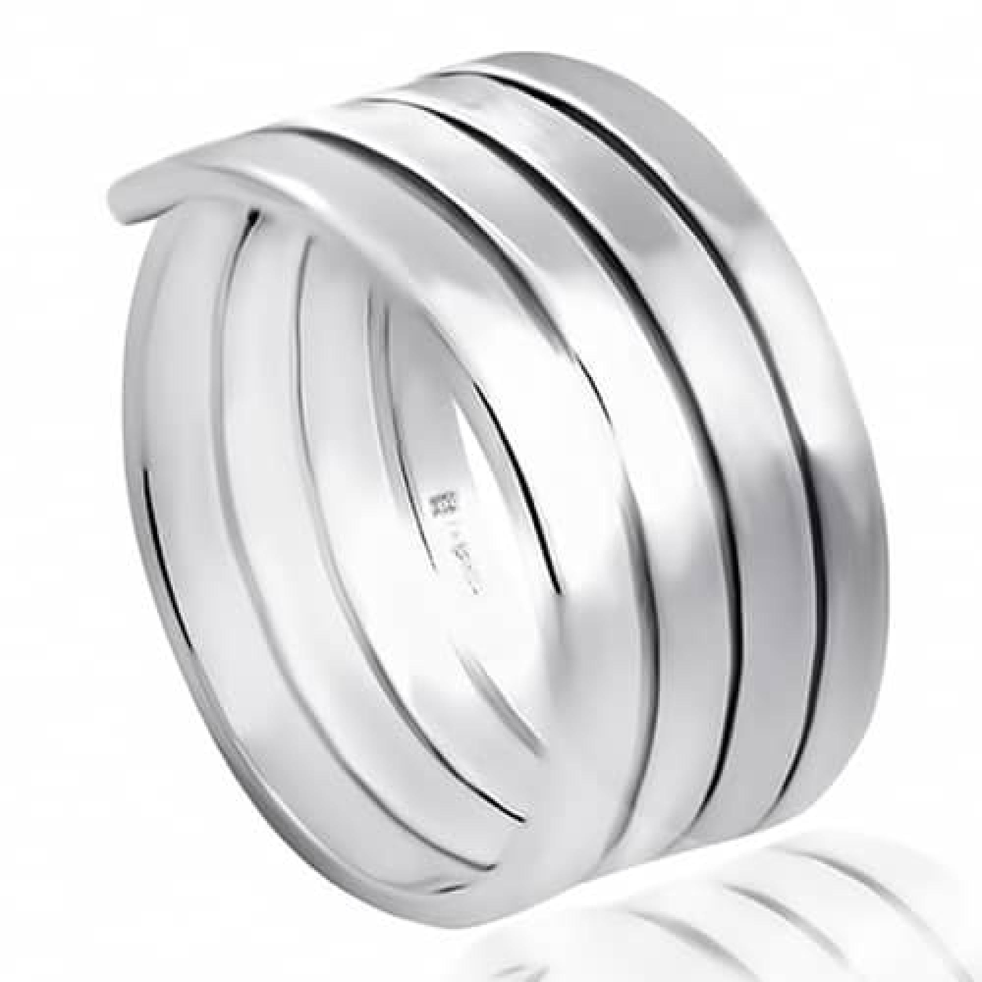 Серебряное кольцо Пружинка (3842)