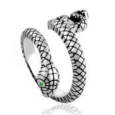 Срібна безрозмірна каблучка Змія (3853)
