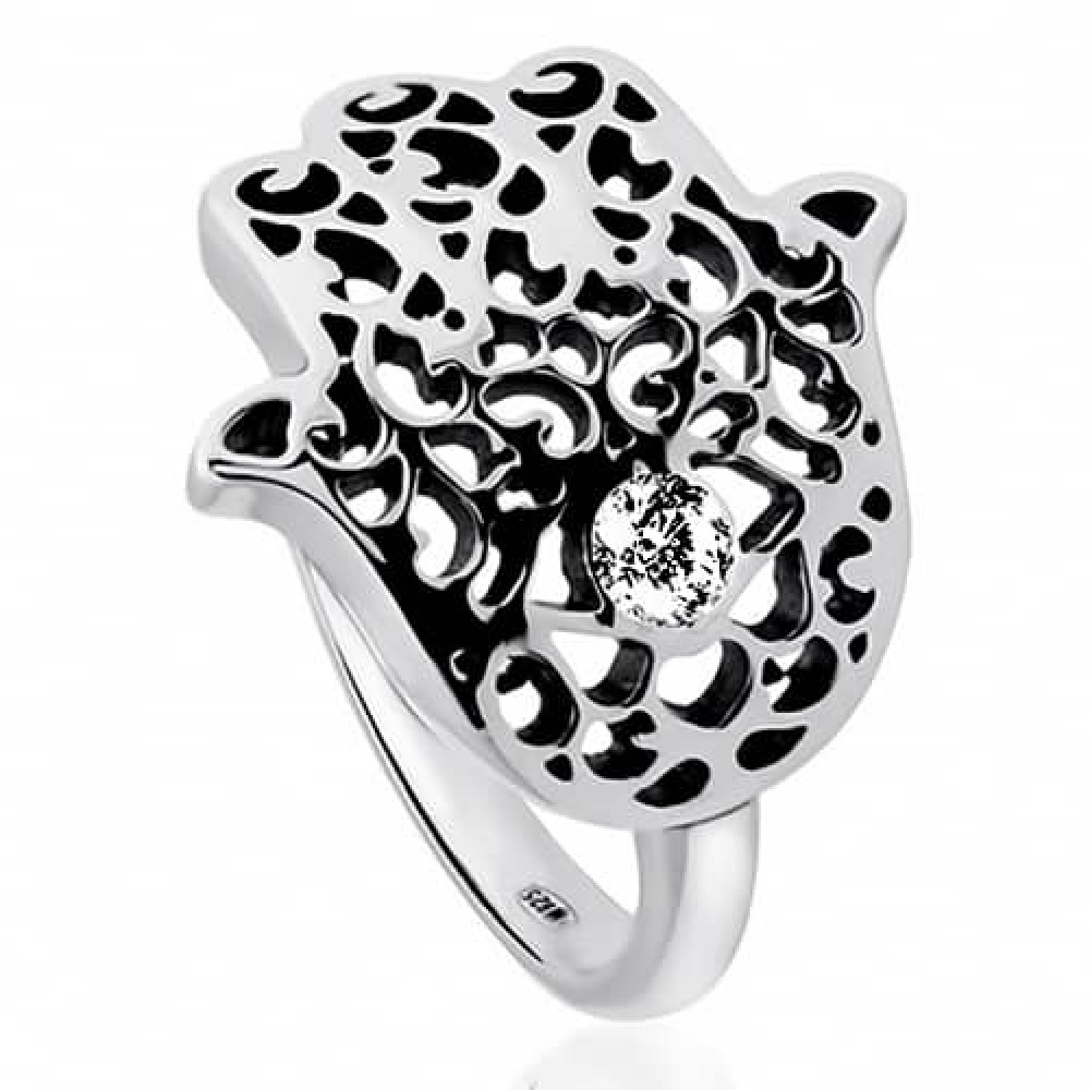 Срібна каблучка Рука Фатіми (3855) - 1