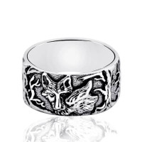 Срібна каблучка Вовча ніжність (3858) Нещодавно переглянуті