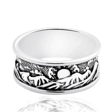 Срібна каблучка День та ніч (3859)