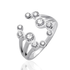 Серебряное безразмерное кольцо Созвездие (3861)