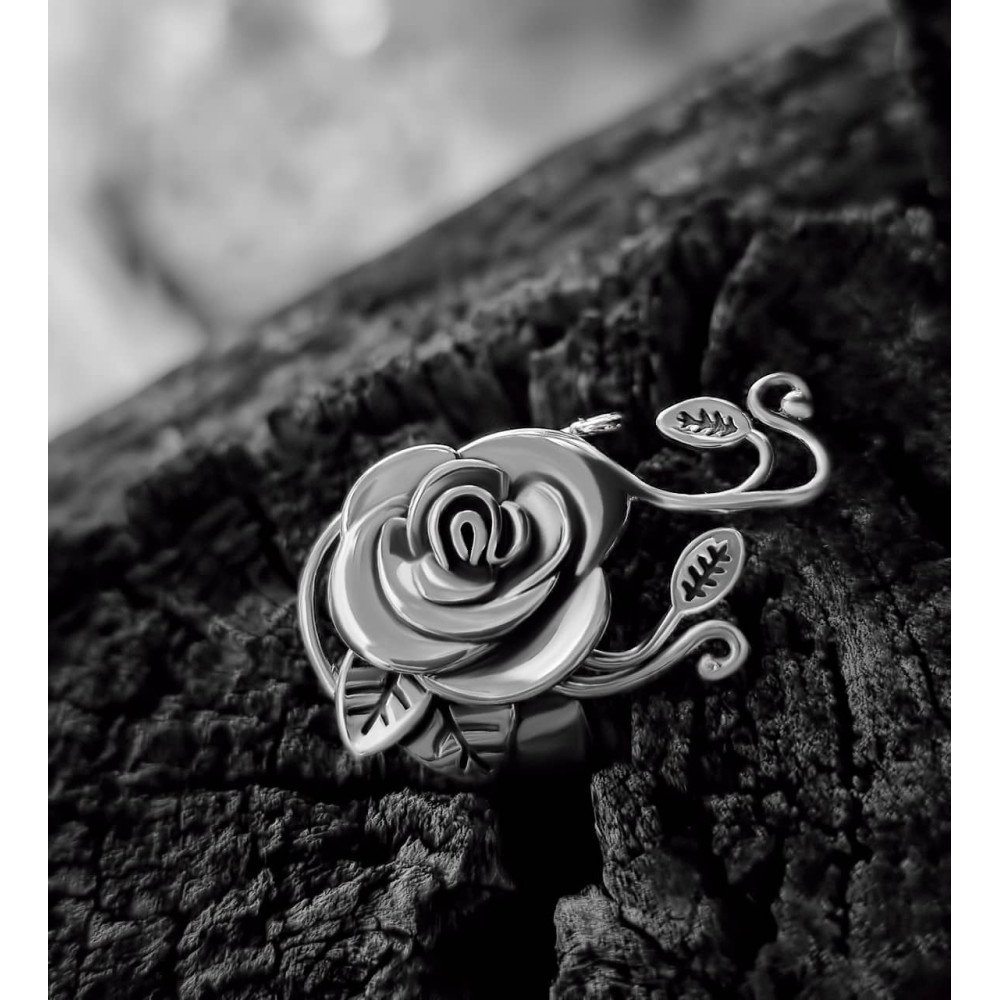 Срібна каблучка Троянда (3862) - 6