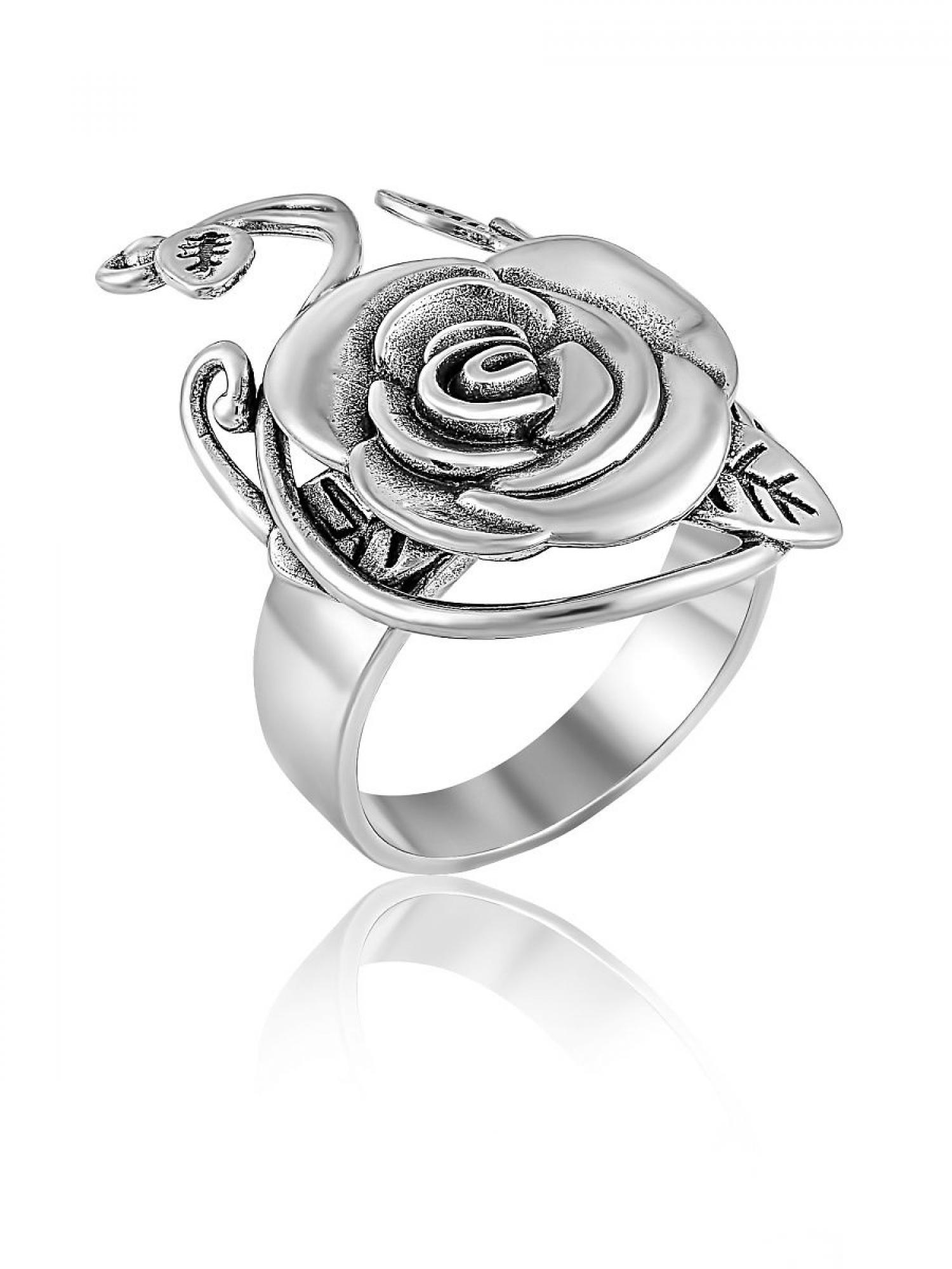 Серебряное кольцо Роза (3862)