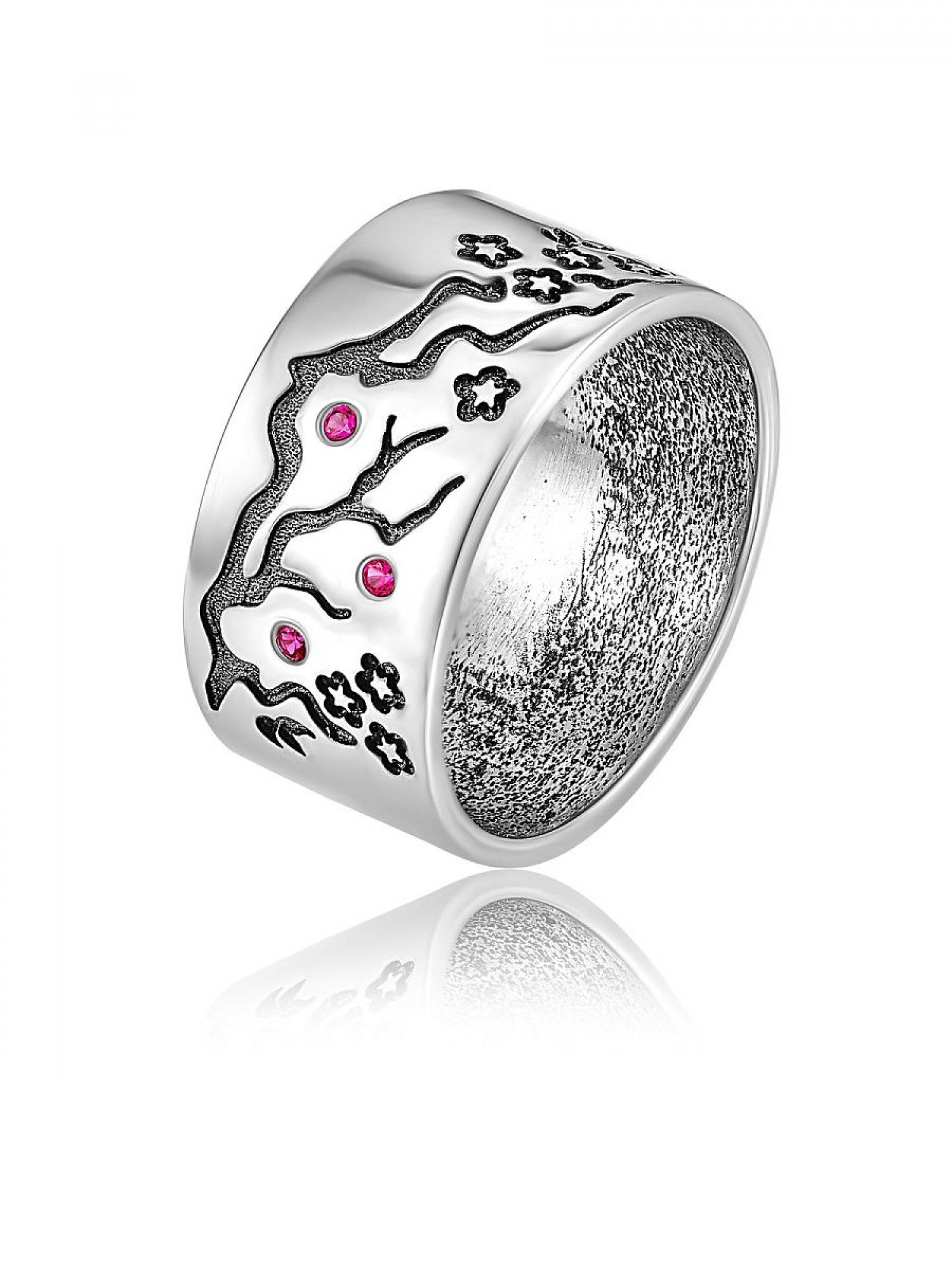 Серебряное кольцо Сакура (3871)