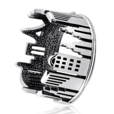 Безрозмірна срібна каблучка Місто (3937)