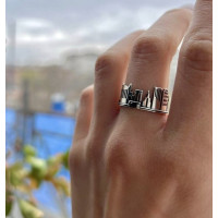 Безрозмірна срібна каблучка Місто (3937) Рекомендації для вас - 2