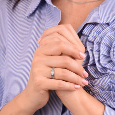 Срібна каблучка Спаси та збережи (3969) - 2