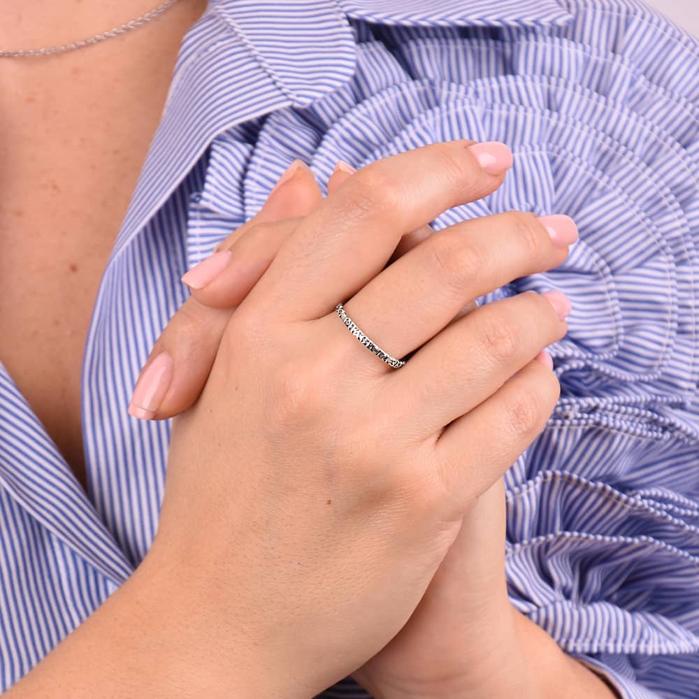 Срібна каблучка Спаси та збережи (3971) - 2