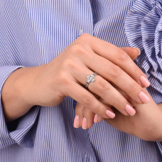 Срібна каблучка Спаси та збережи (3972) - 2