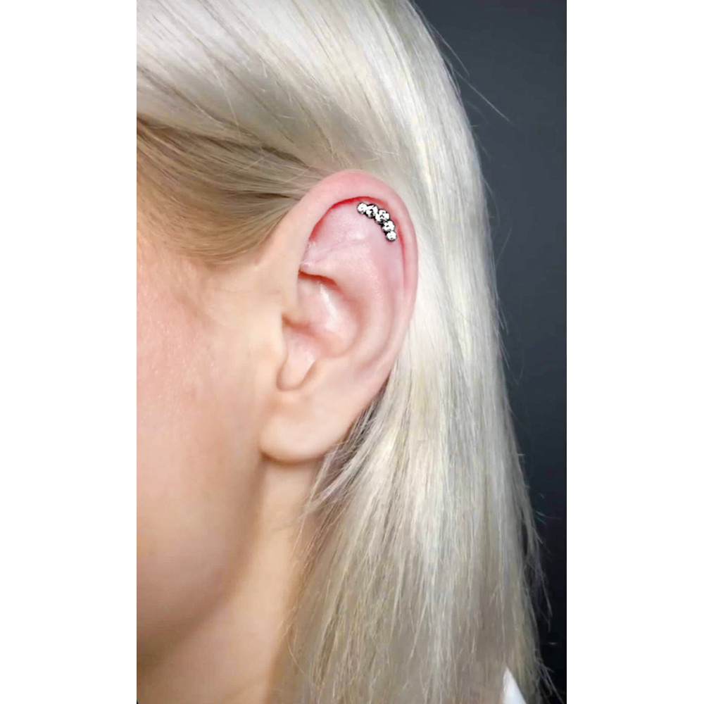 Срібна сережка для хеліксу (40001) - 2