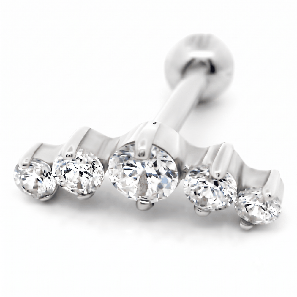Сережка для хеліксу з білого золота (з40001) - 1