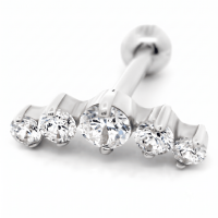 Сережка для хеліксу з білого золота (з40001) Новинки