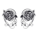 Срібні сережки Троянди (40005) - комплект