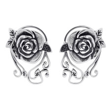 Срібні сережки Троянди (40005)