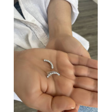 Срібні сережки - кафи (40022) - 2