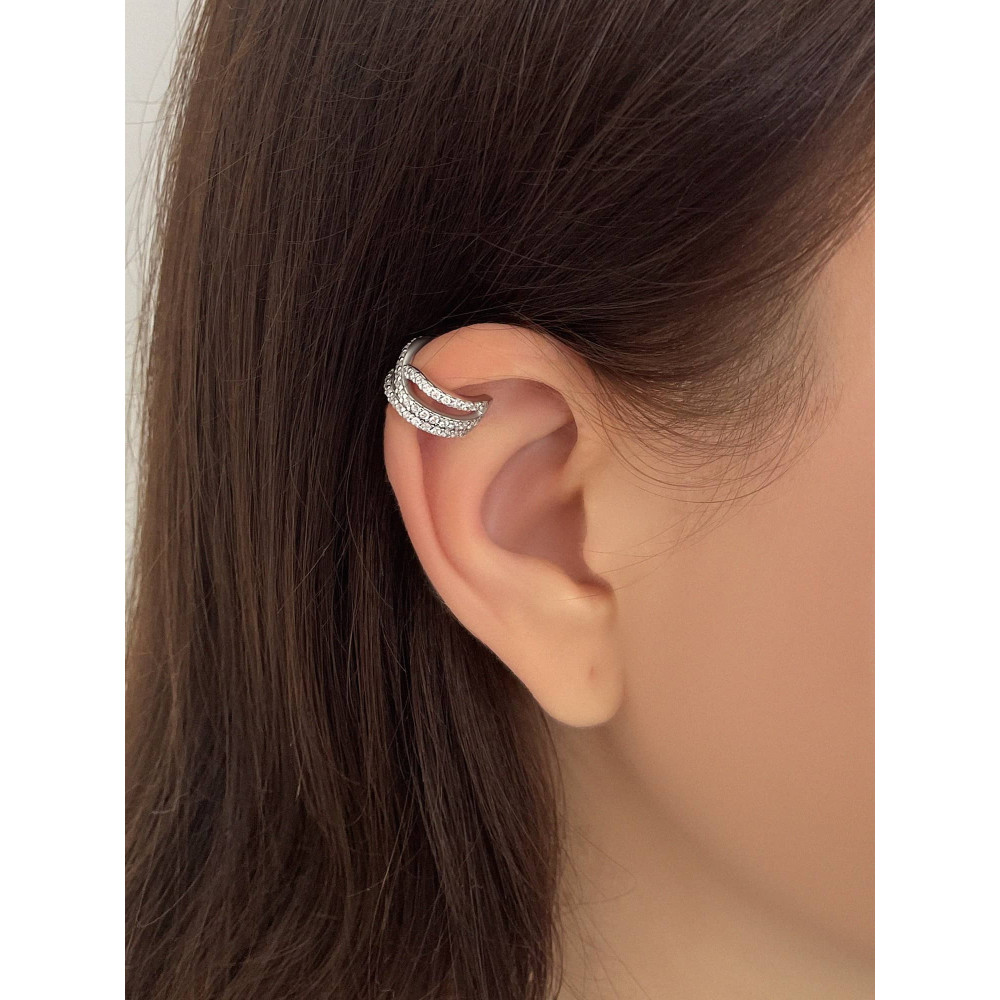 Срібна сережка-кафа (40023) - 1